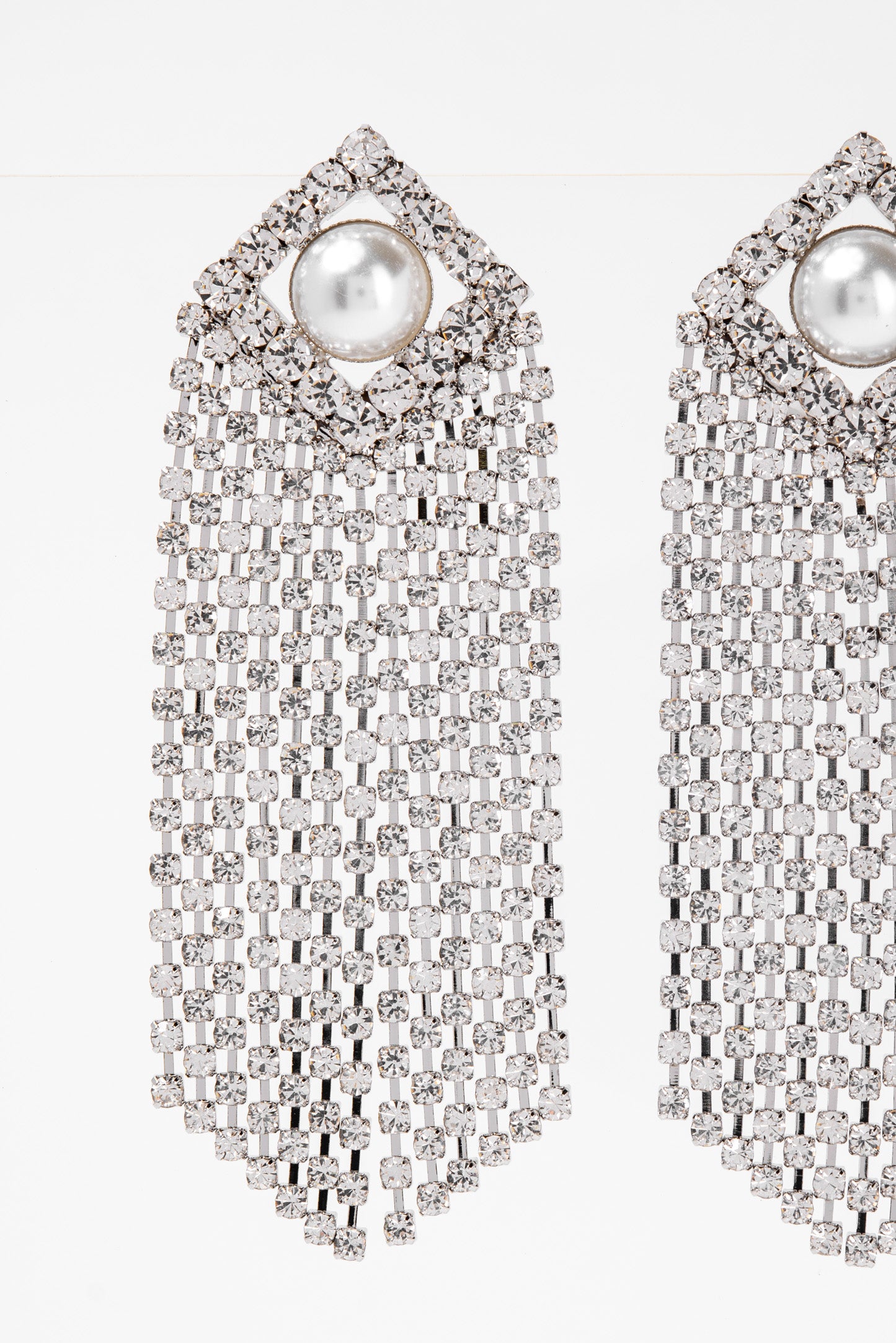 Paula CZ Dangle Fringe Earrings