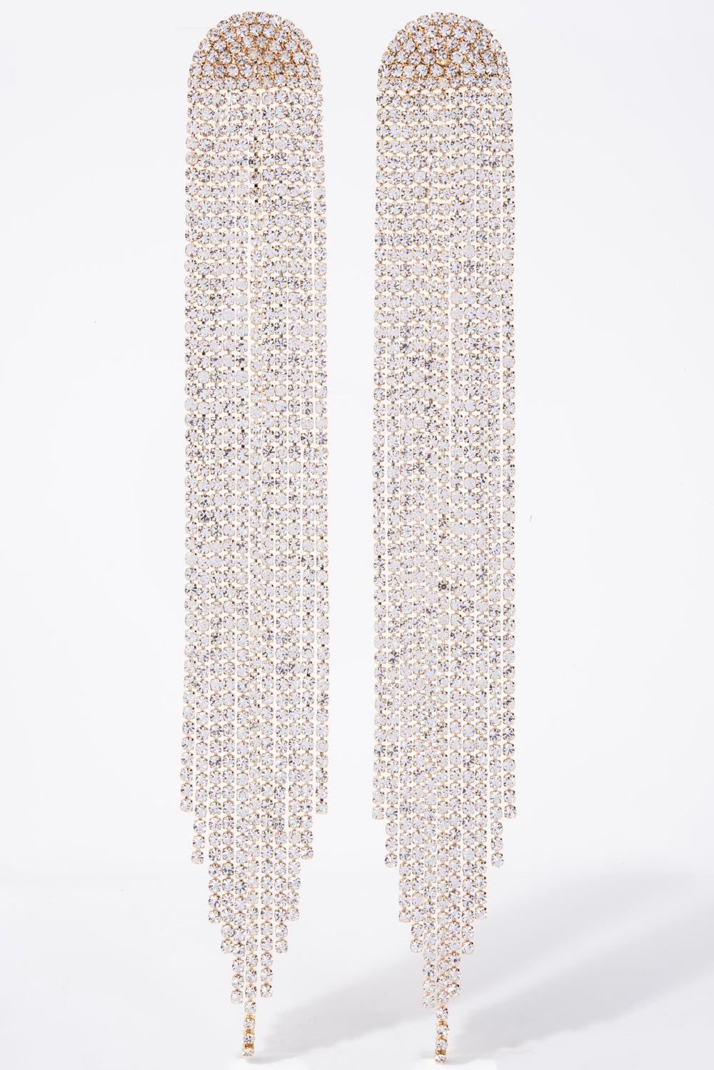 Maya Arch Tassel Long Drop Earrings