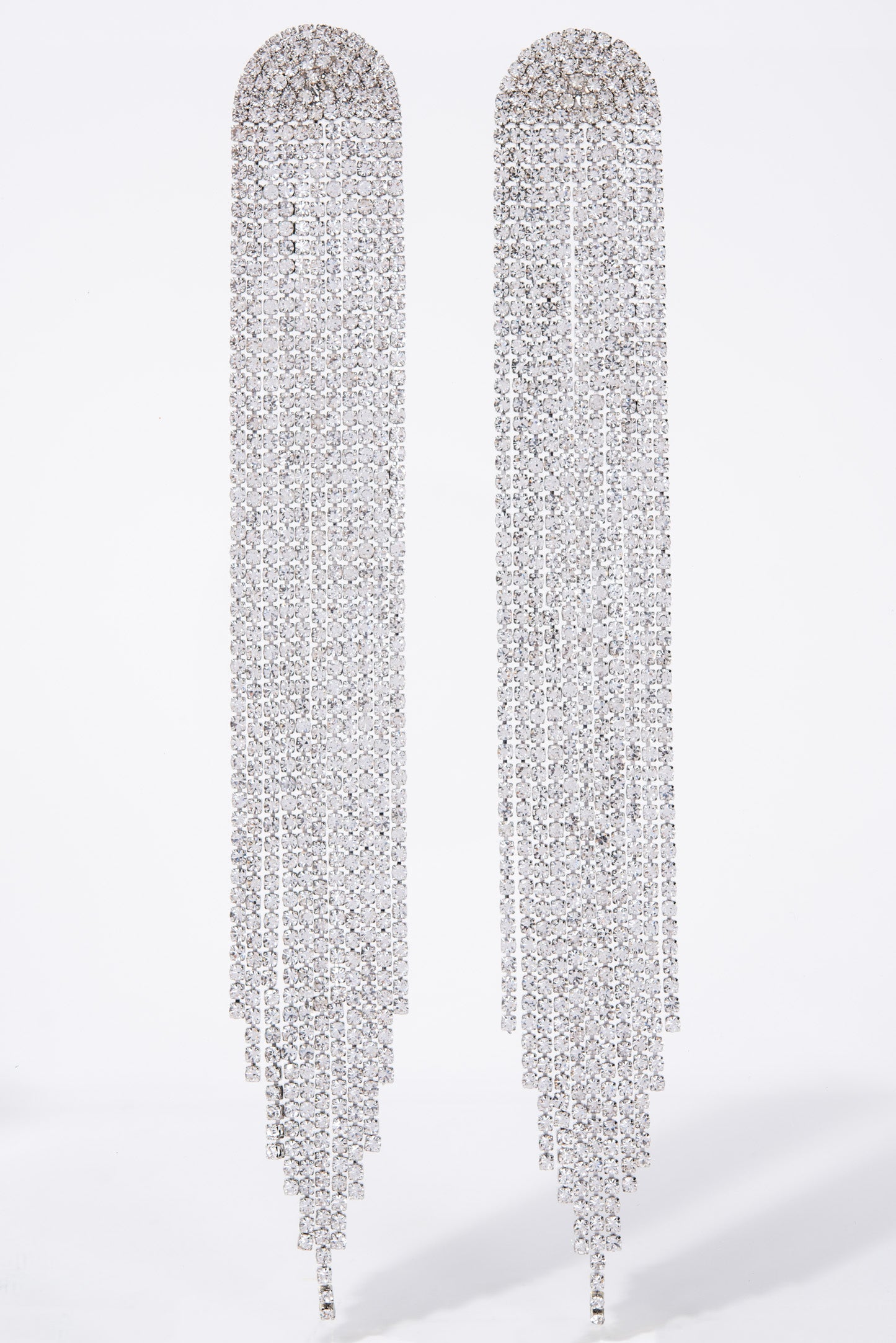 Maya Arch Tassel Long Drop Earrings