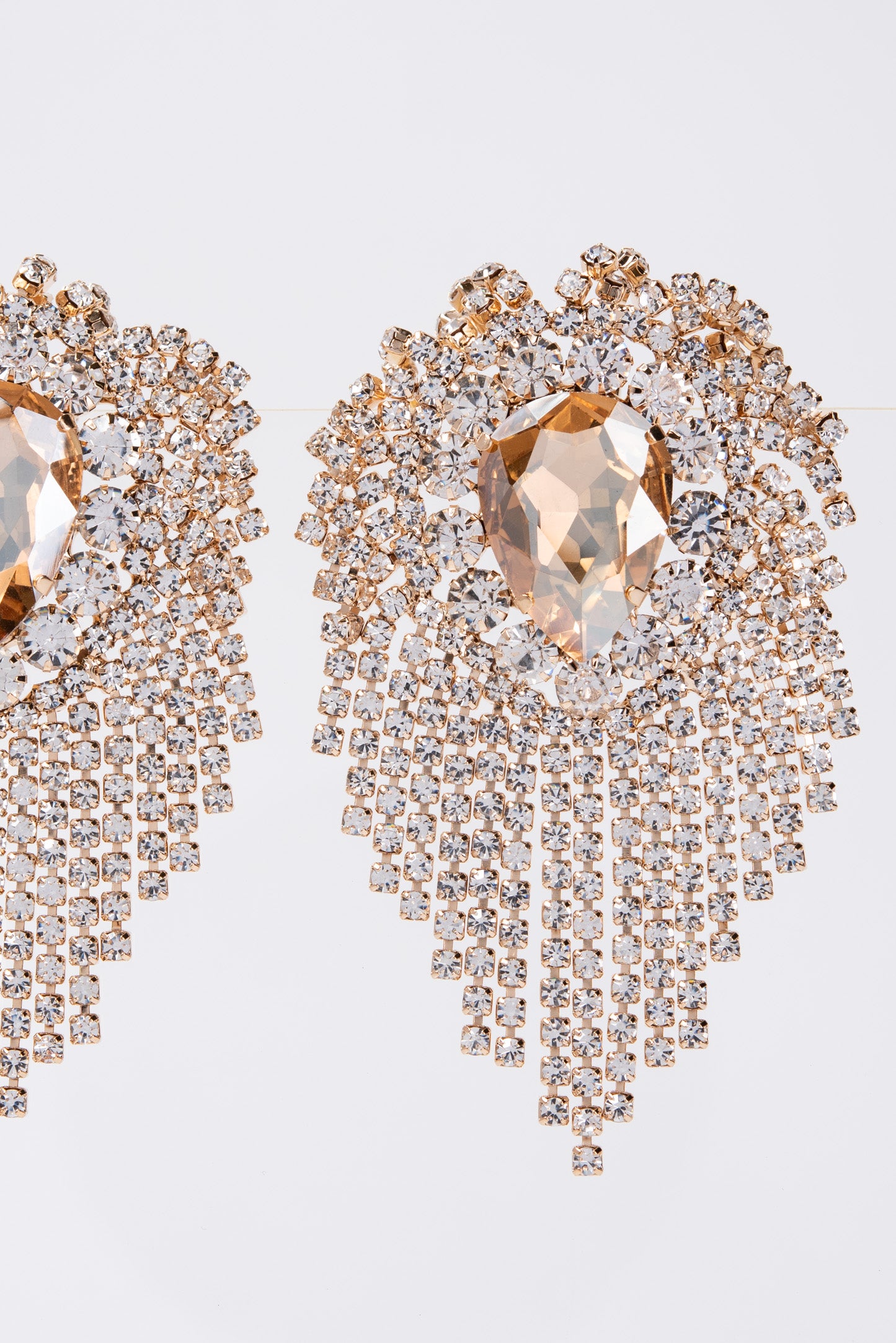 Love Teardrop Heart Shaped Tassel Earrings