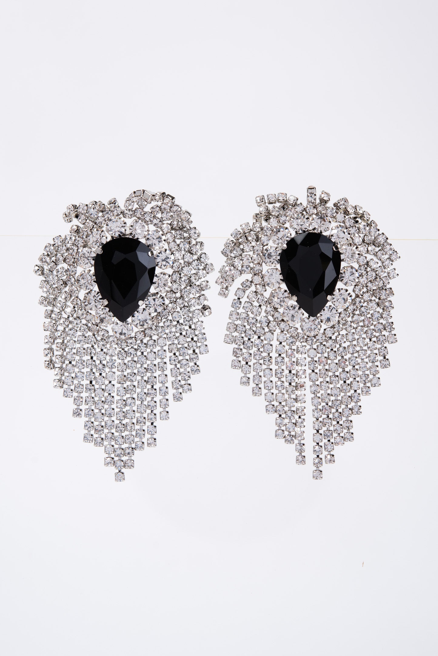 Love Teardrop Heart Shaped Tassel Earrings