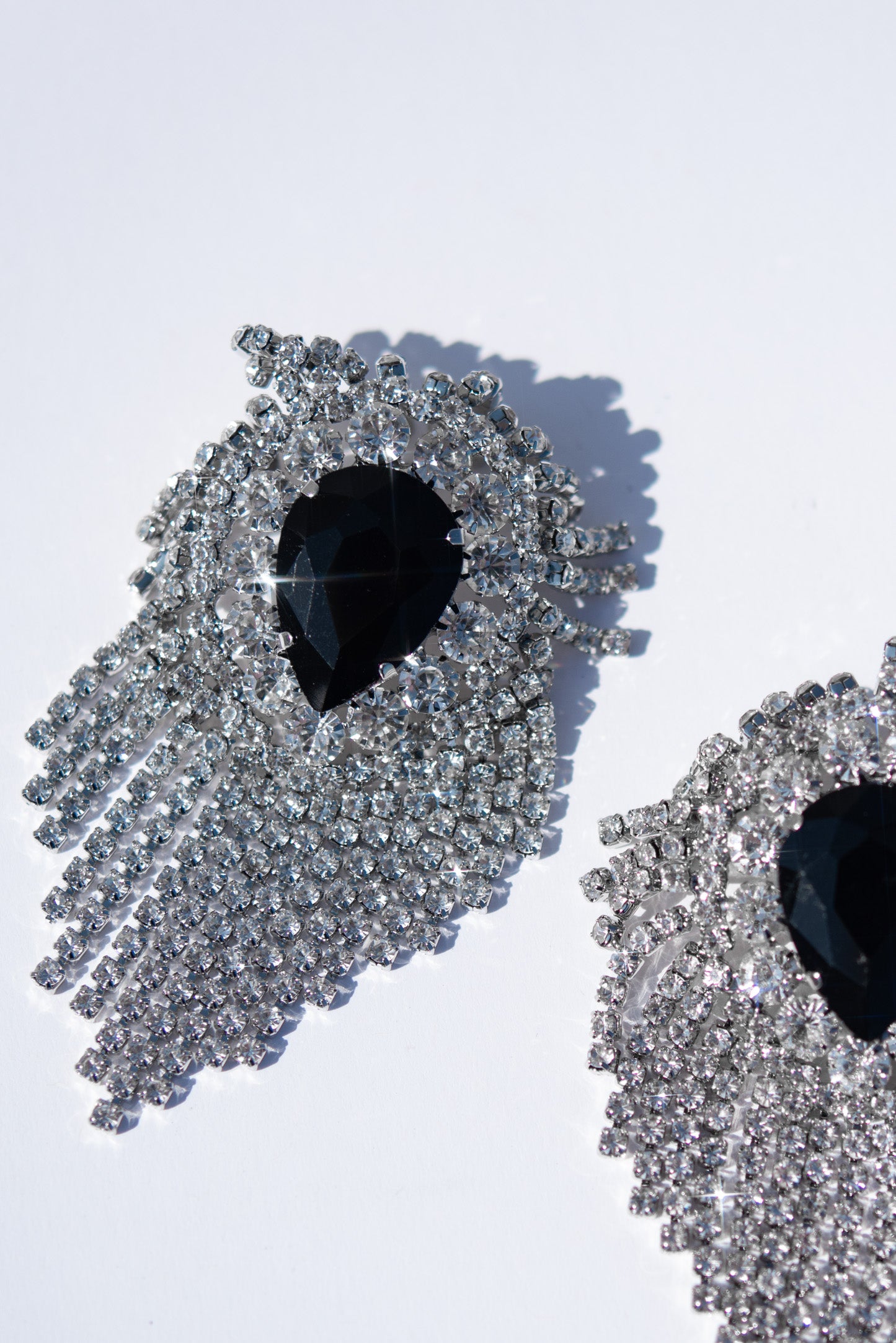 Love Teardrop Heart Shaped Tassel Earrings