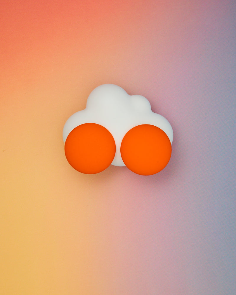 Greta Monochromatic Rubber Effect Acrylic Disc Earrings | Orange