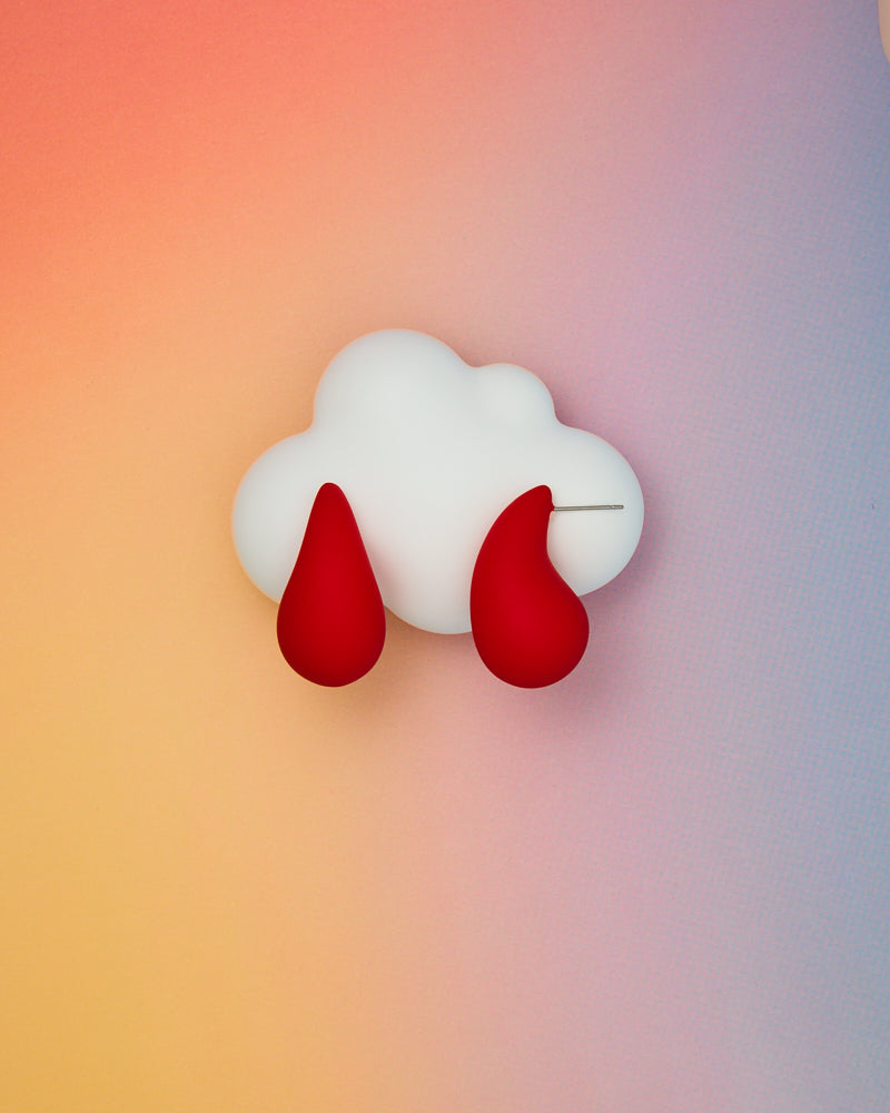 Lulu Monochromatic Rubber Effect Acrylic Teardrop Earrings