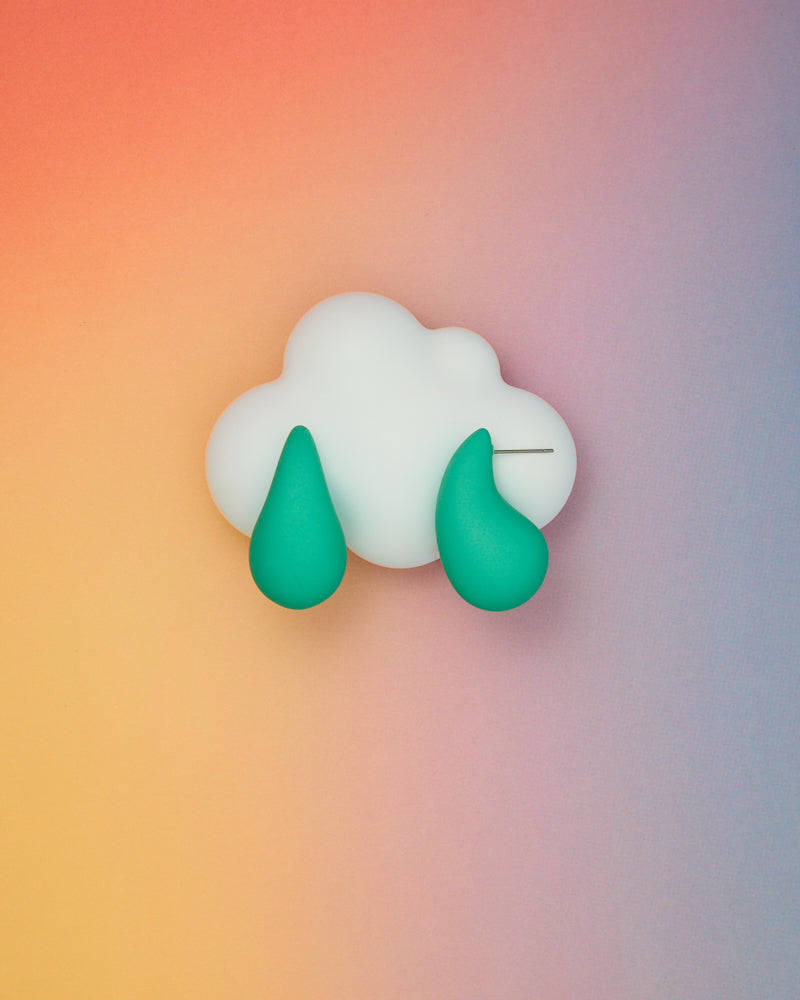 Lulu Monochromatic Rubber Effect Acrylic Teardrop Earrings