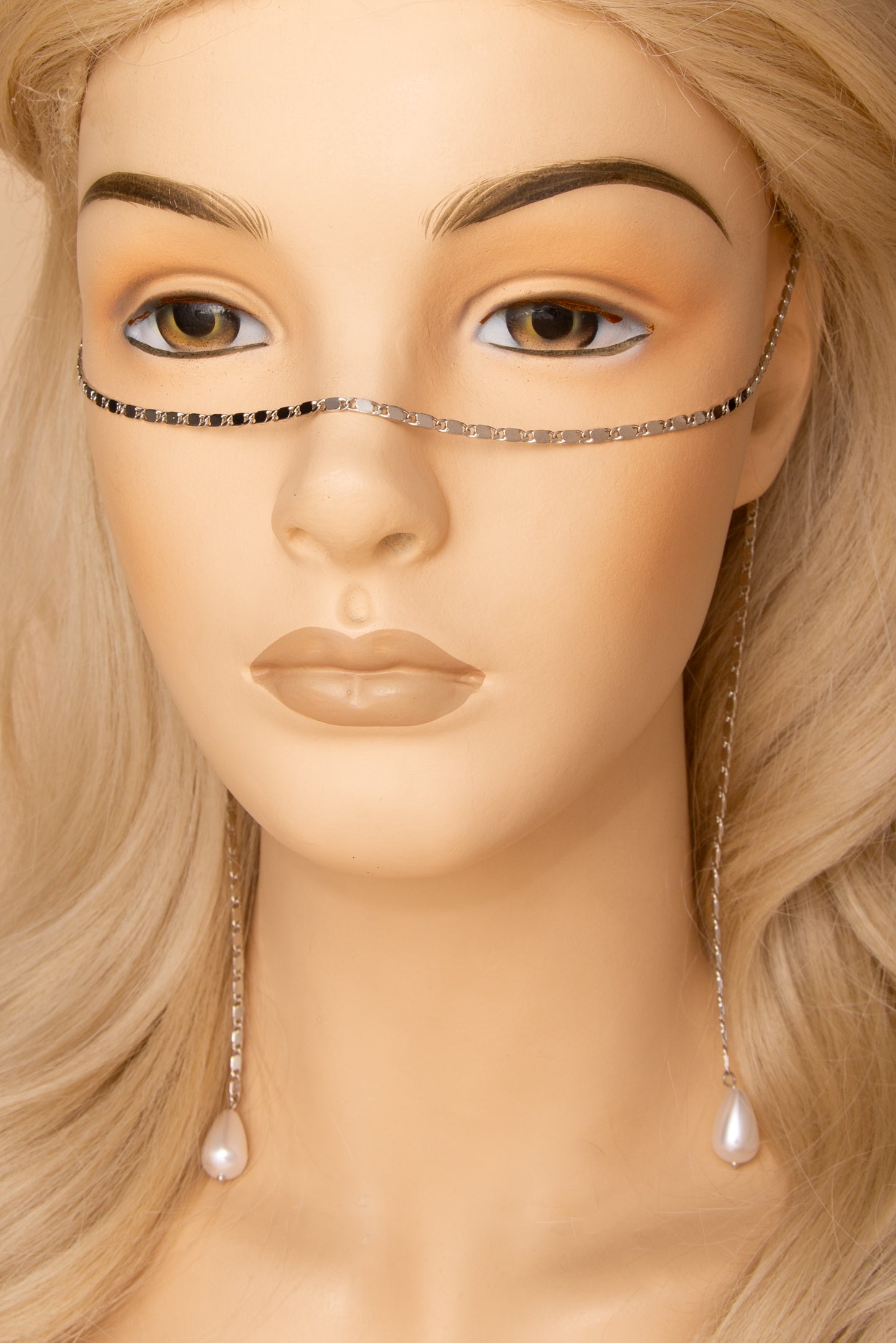 Rachel Gold Plated Pearl Drop Face-Chain