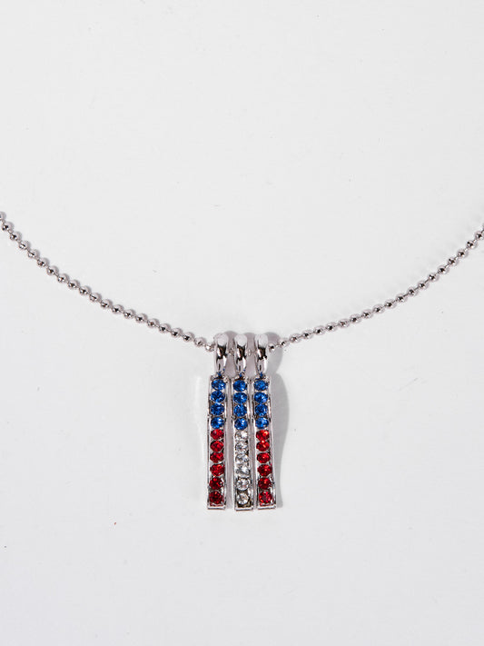 Nevaeh 4th of July Pendant flag Necklace