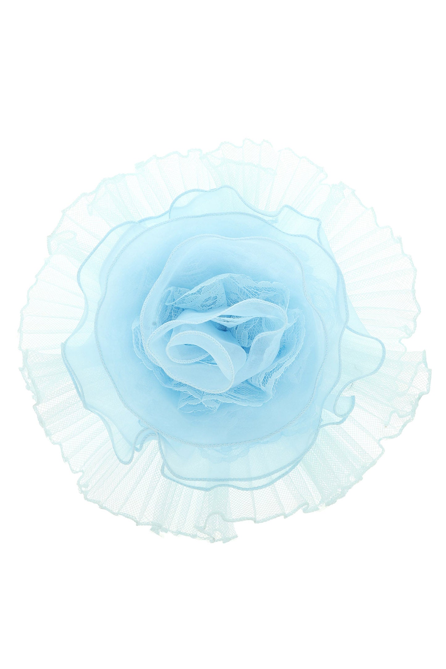 Jasmine Lace Mesh Rose Bloom Fascinator with Headband and Hair Clip | Aqua