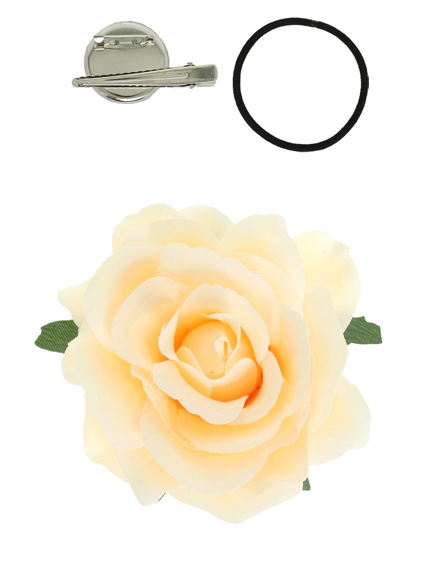 Rose Flower Brooch and Hair Clip Tie Accessory