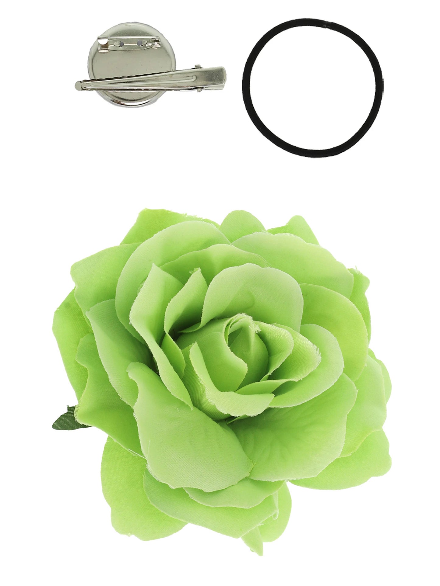 Rose Flower Brooch and Hair Clip Tie Accessory
