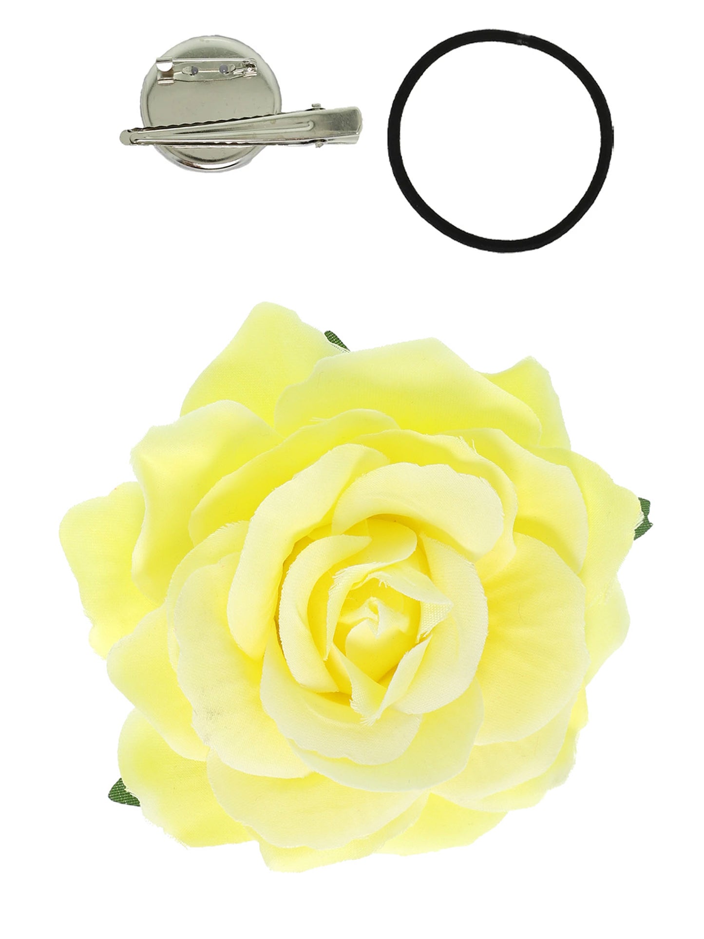 Rose Flower Brooch and Hair Clip Tie Accessory
