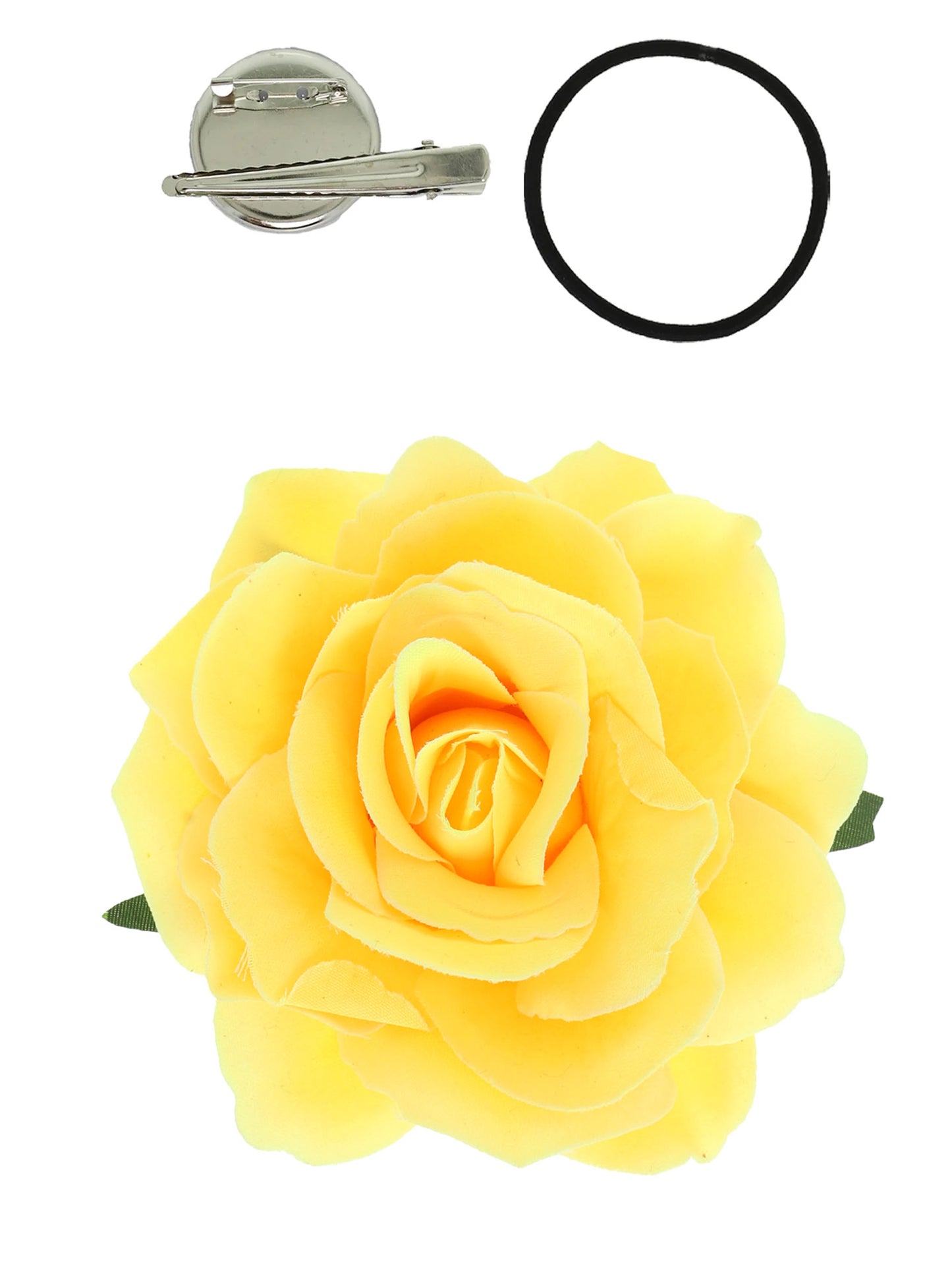 Rose Flower Brooch and Hair Clip Tie Accessory