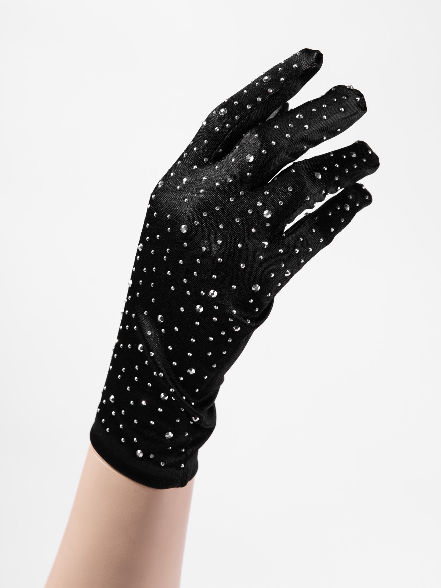 Regan 24" Bridal Satin Rhinestone Gloves