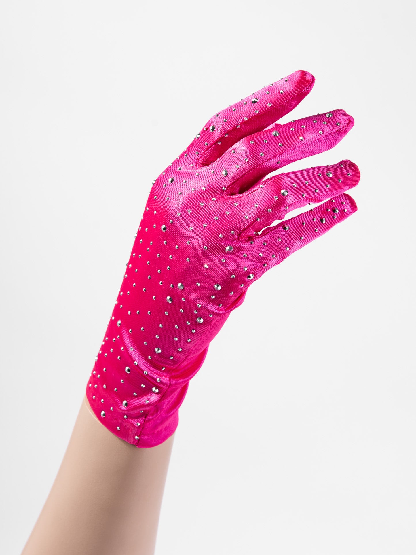 Regan 24" Bridal Satin Rhinestone Gloves