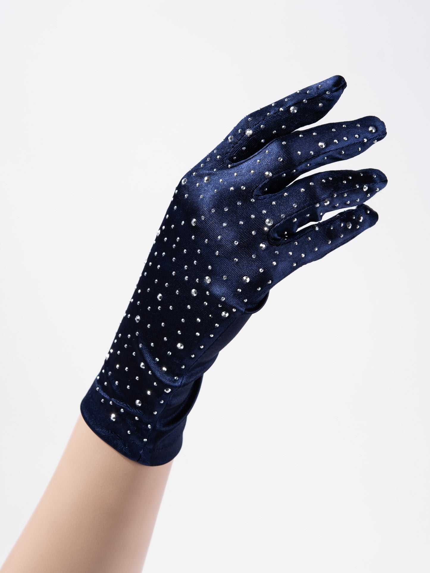 Regan 24" Bridal Satin Rhinestone Gloves