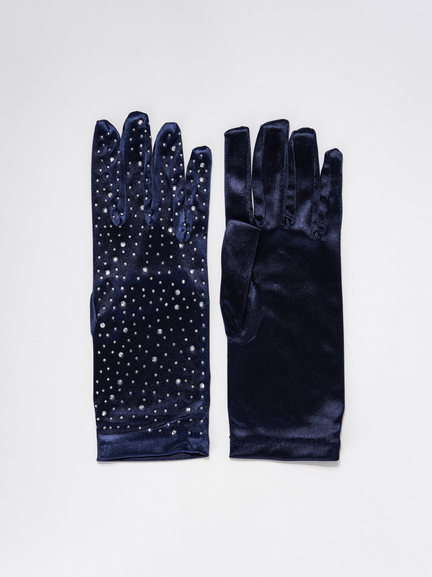 Regan 24" Bridal Satin Rhinestone Gloves