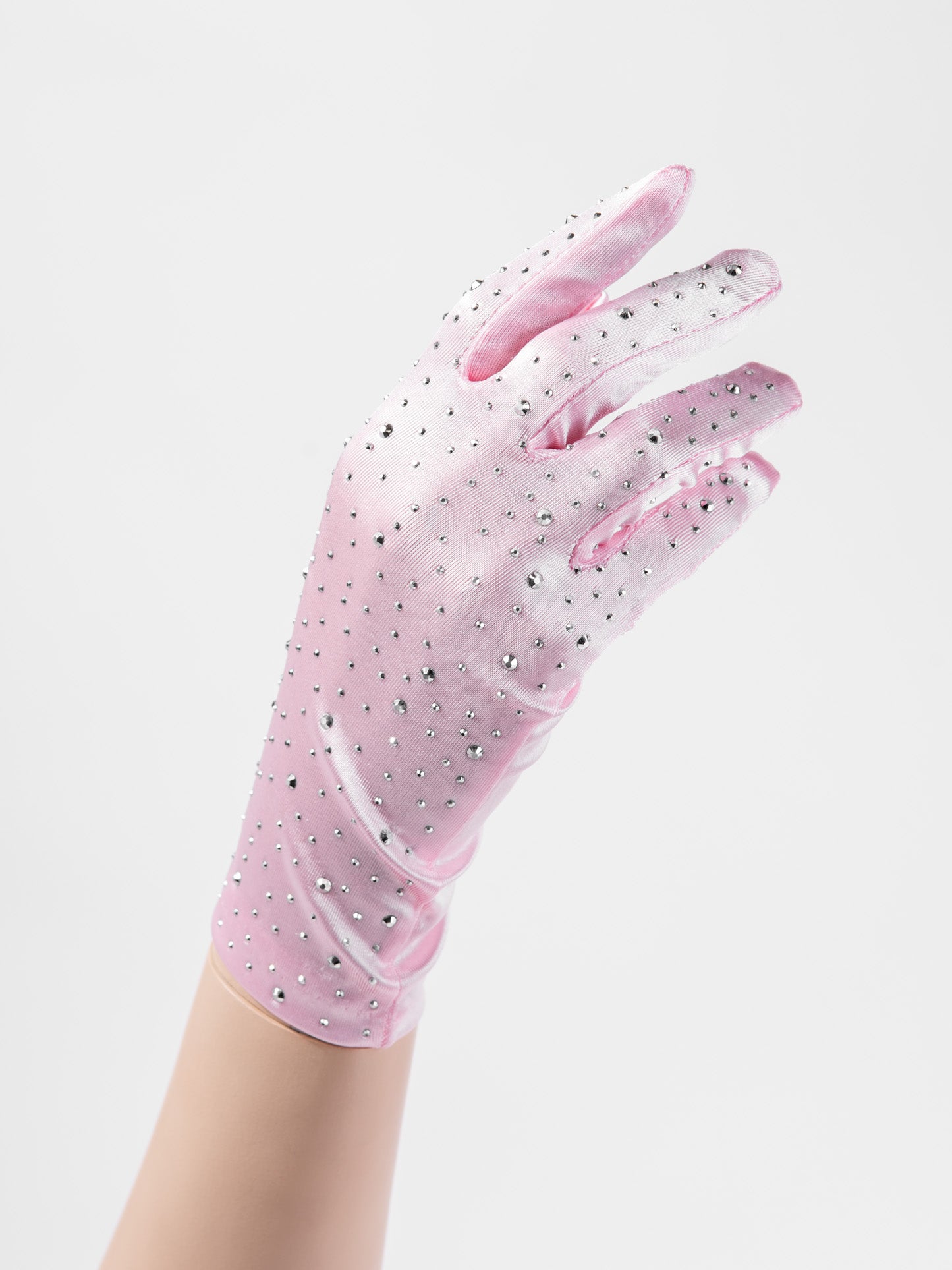 Regan 24" Bridal Satin Rhinestone Gloves
