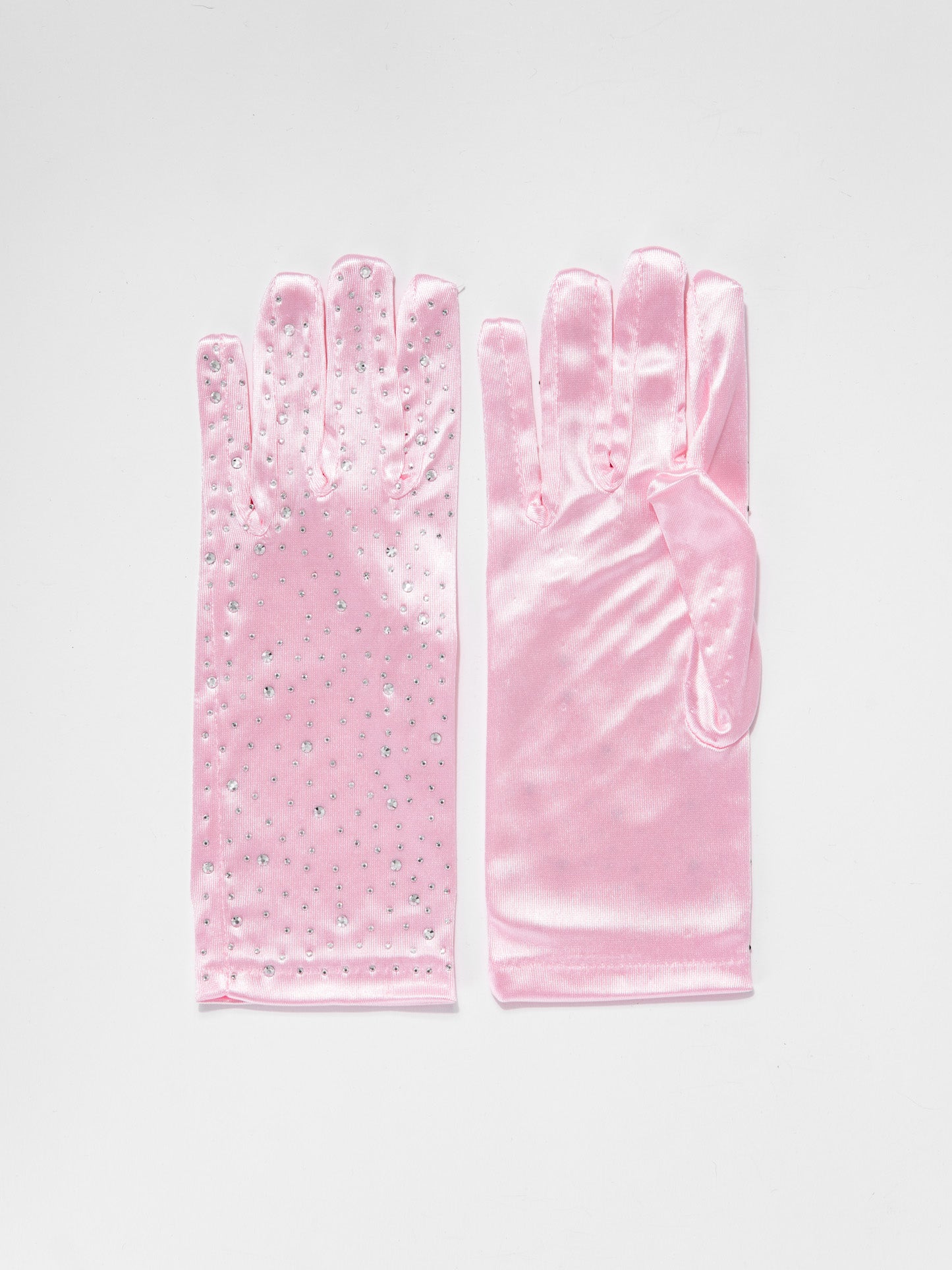 Regan 24" Bridal Satin Rhinestone Gloves