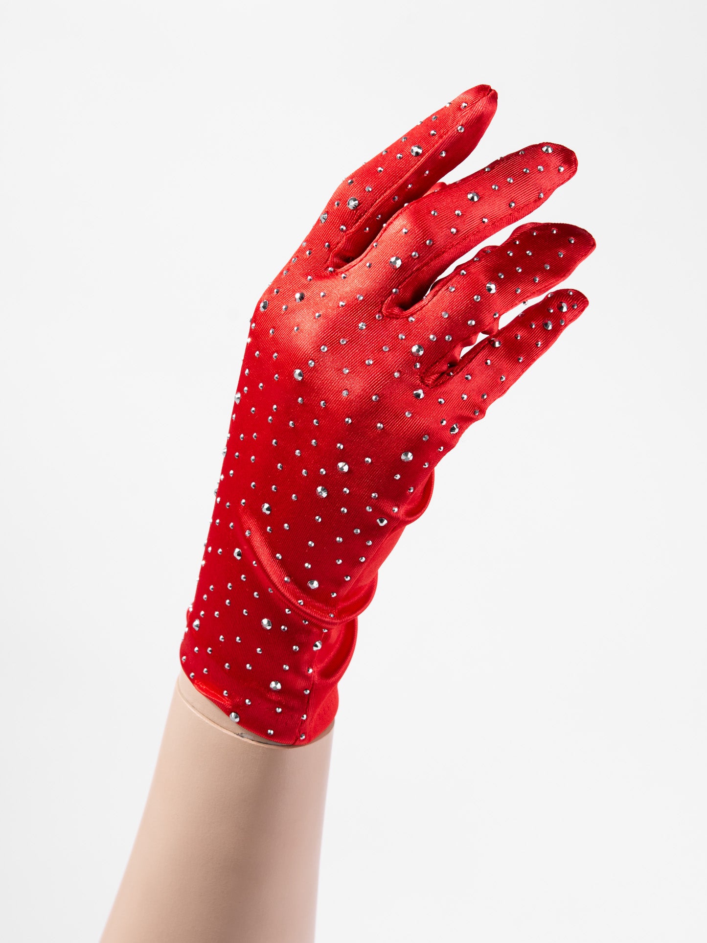 Regan 24" Bridal Satin Rhinestone Gloves