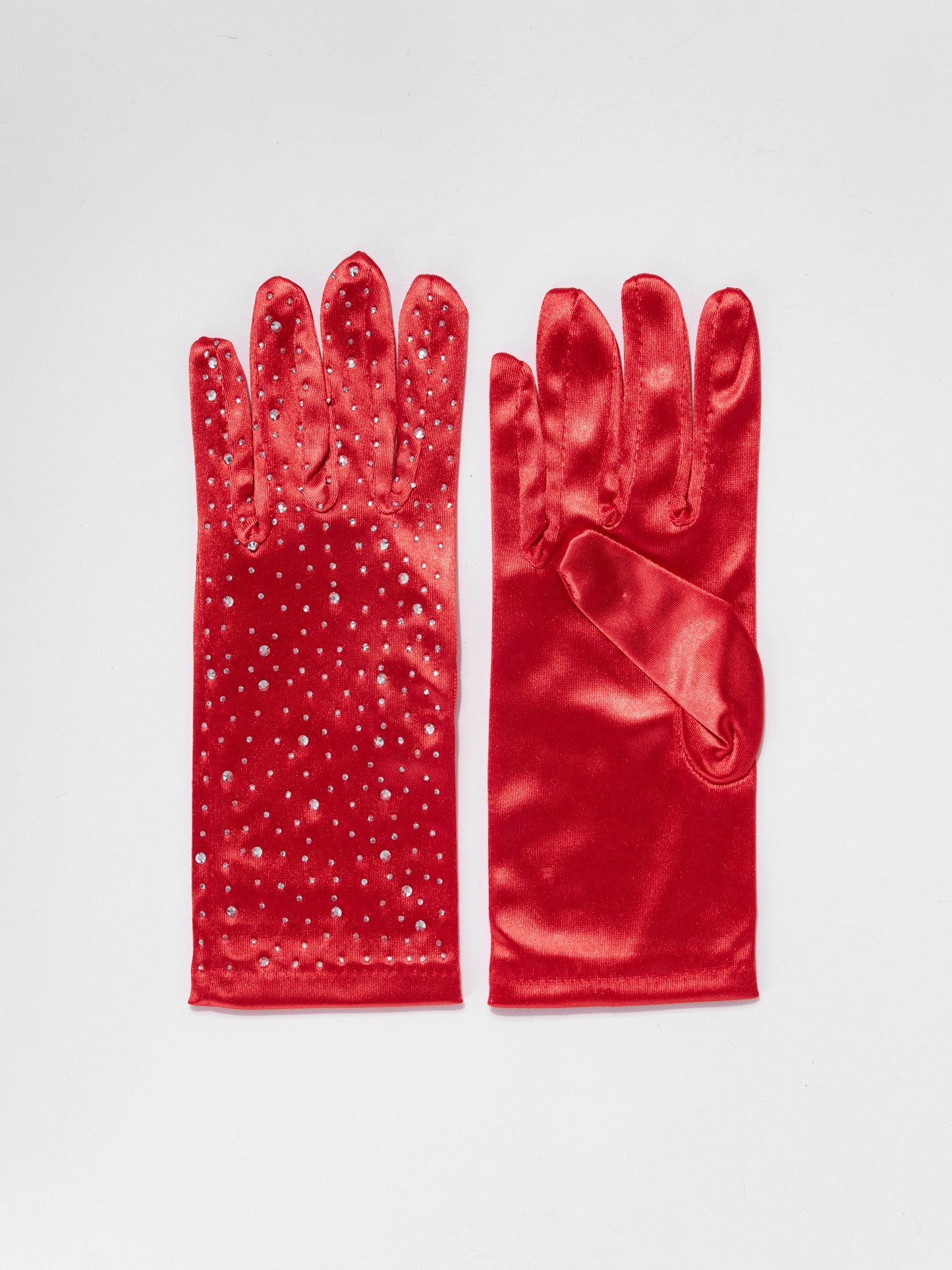 Regan 24" Bridal Satin Rhinestone Gloves