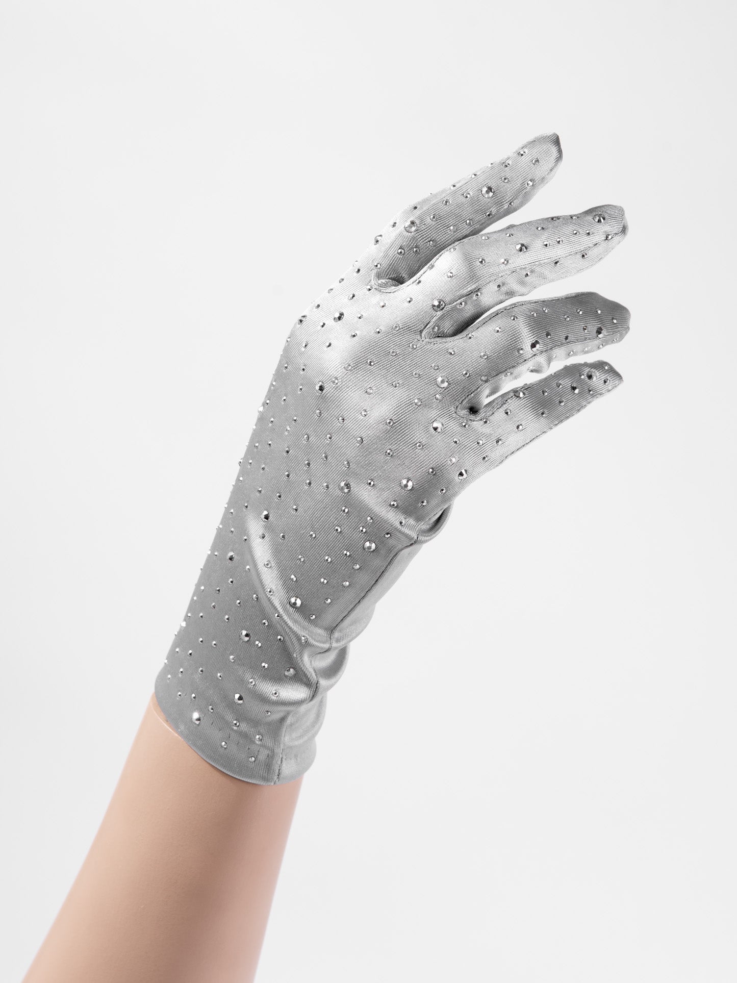 Regan 24" Bridal Satin Rhinestone Gloves