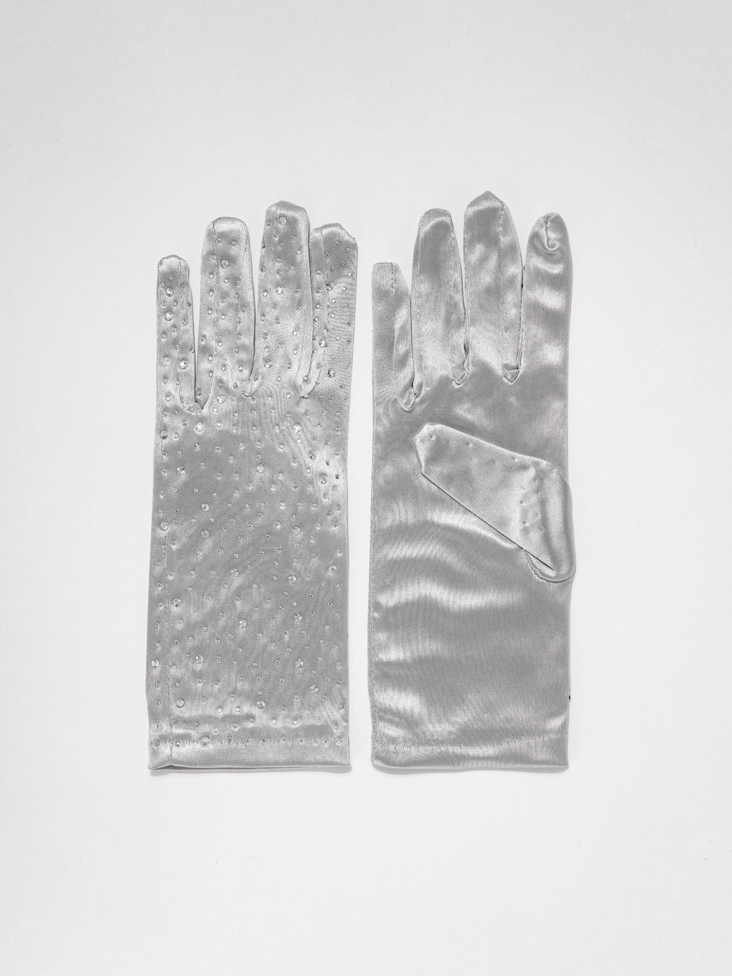 Regan 24" Bridal Satin Rhinestone Gloves