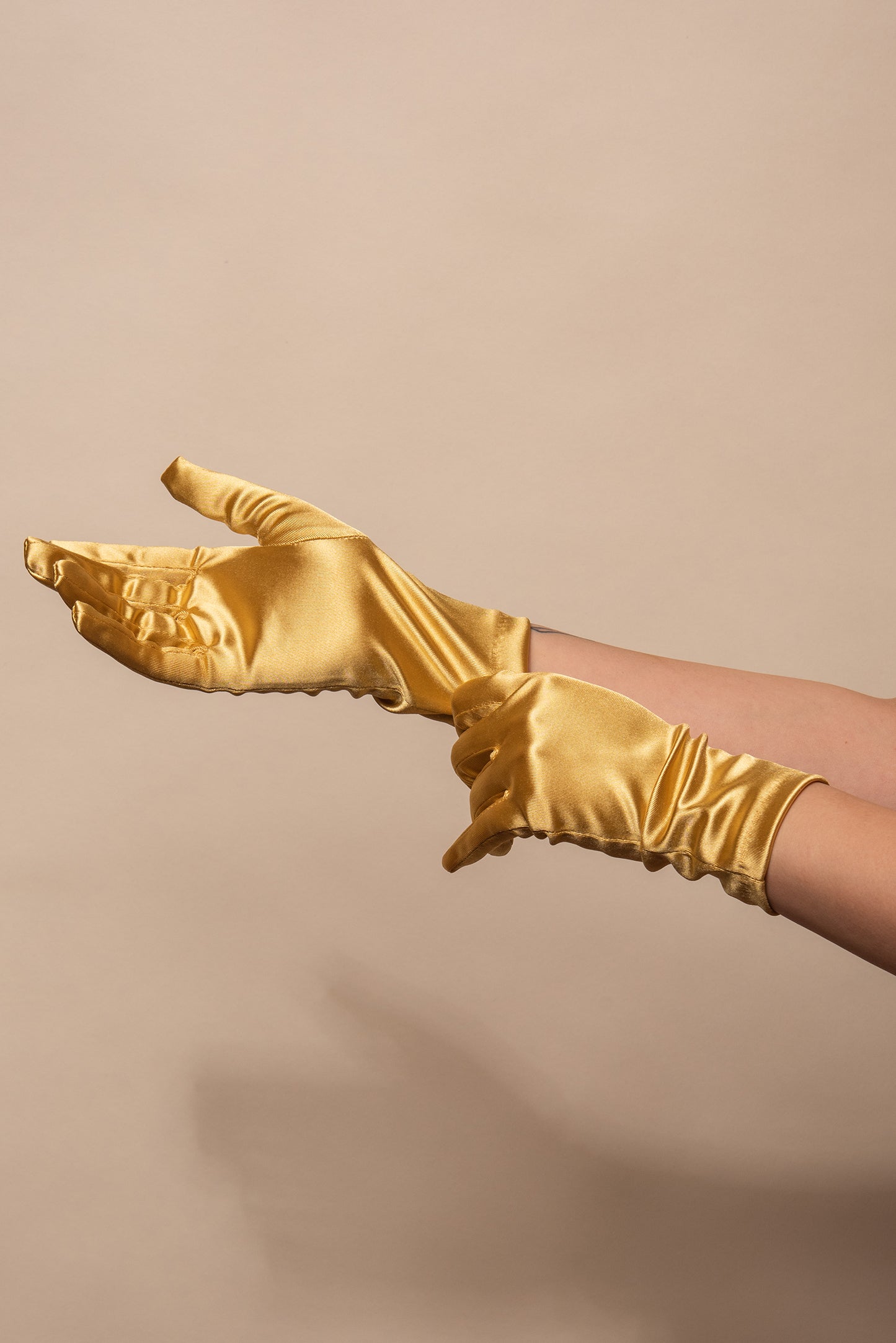 Sadie Wrist Length Satin Gloves
