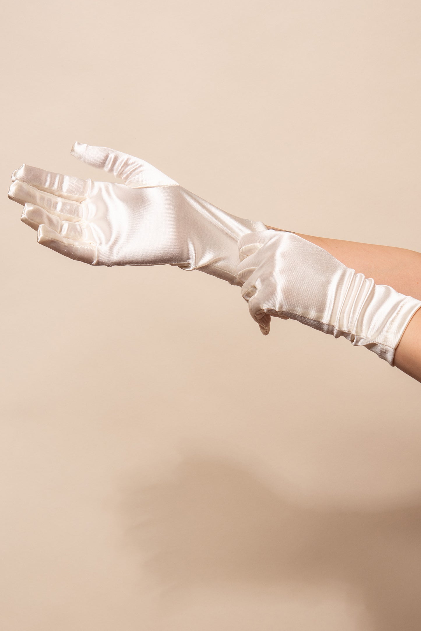 Sadie Wrist Length Satin Gloves