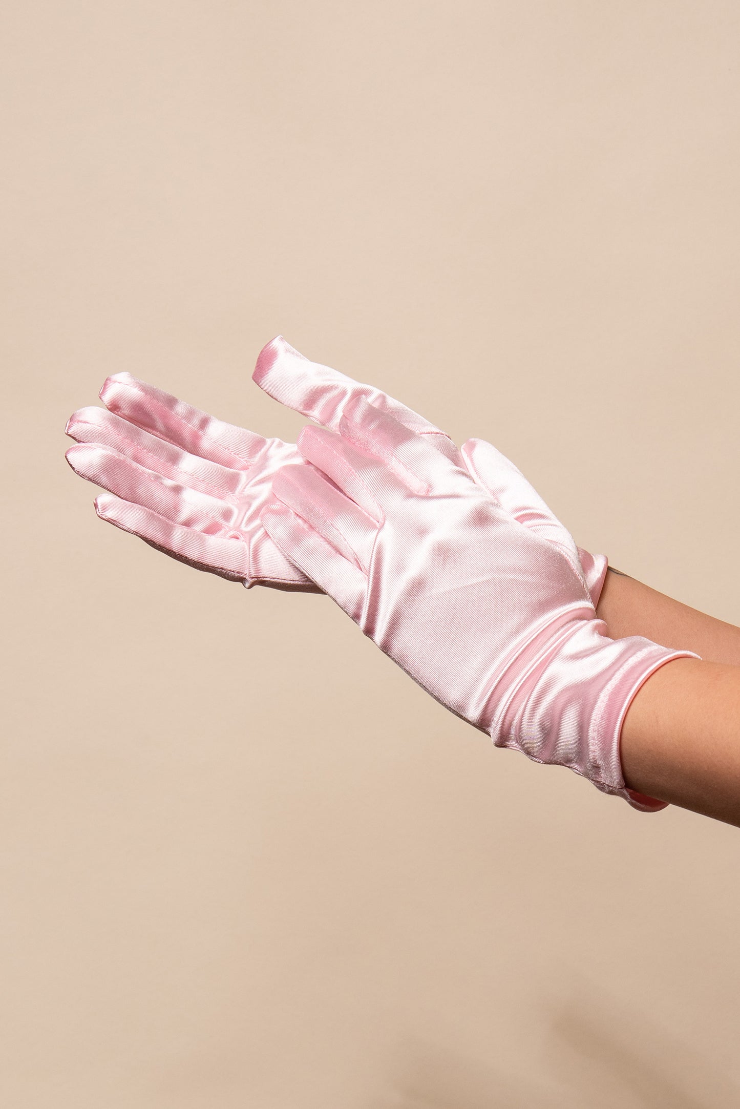 Sadie Wrist Length Satin Gloves