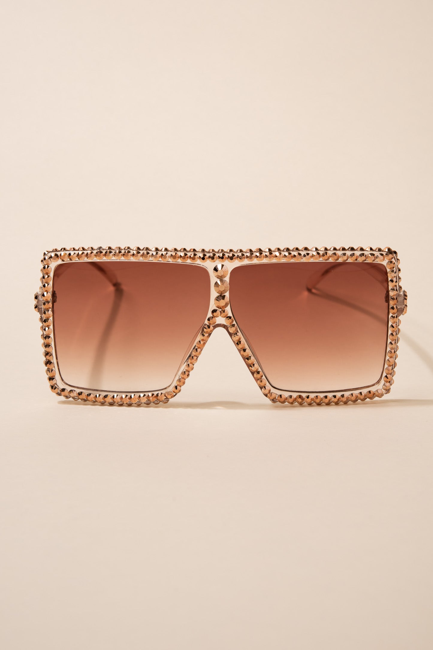 Fame Oversized Square Rhinestone Sunglasses