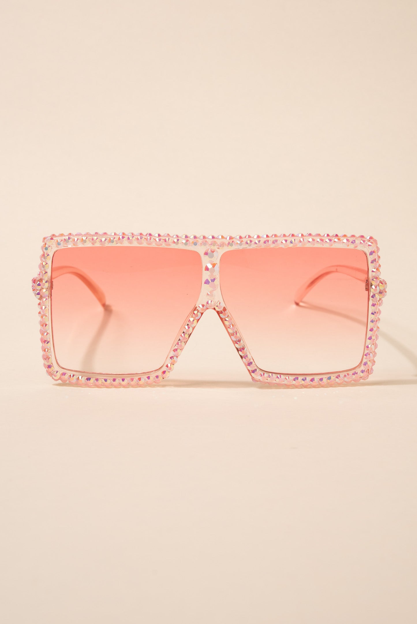 Fame Oversized Square Rhinestone Sunglasses