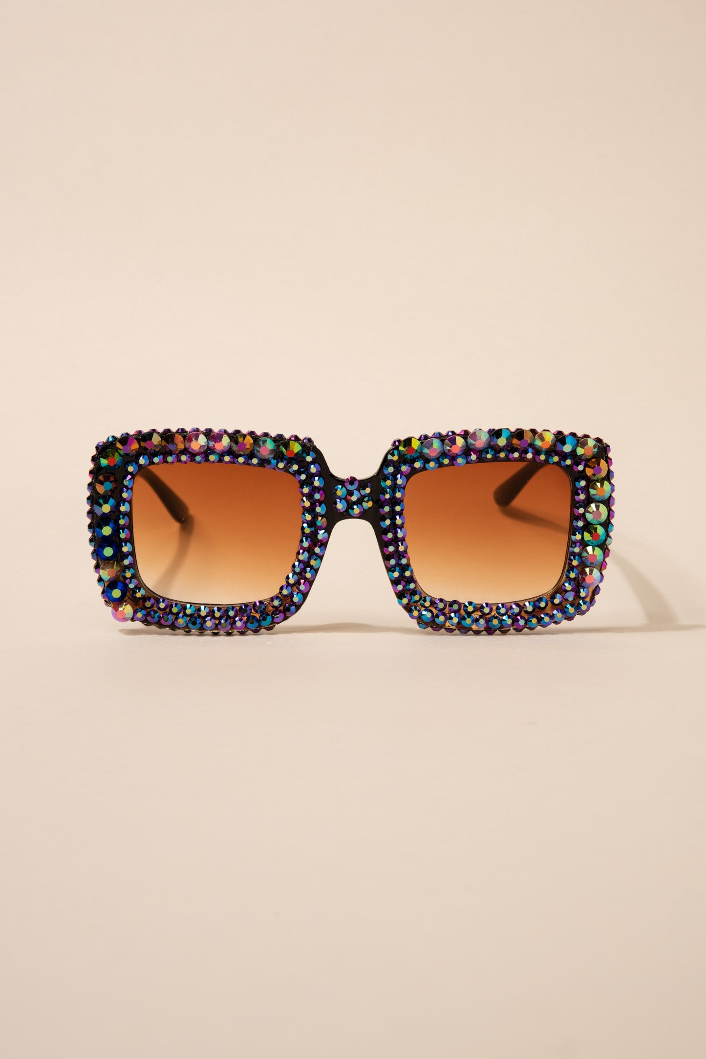 Beverly Retro Square Rhinestone Sunglasses