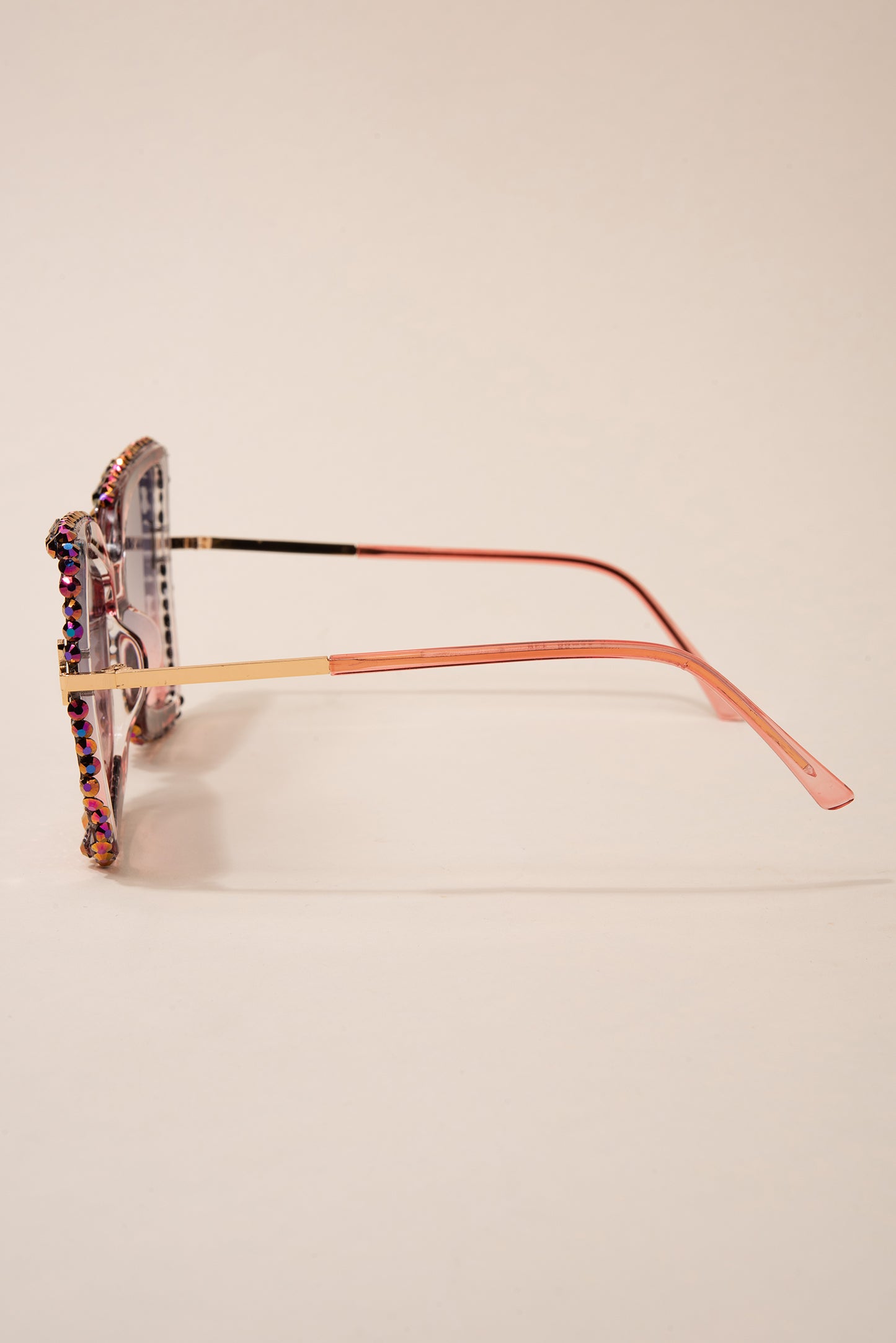 Stephanie Rounded Cat Eye Rhinestone Sunglasses