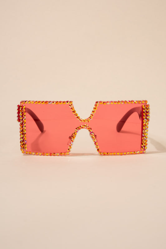 Jo's Square Rhinestone Sunglasses