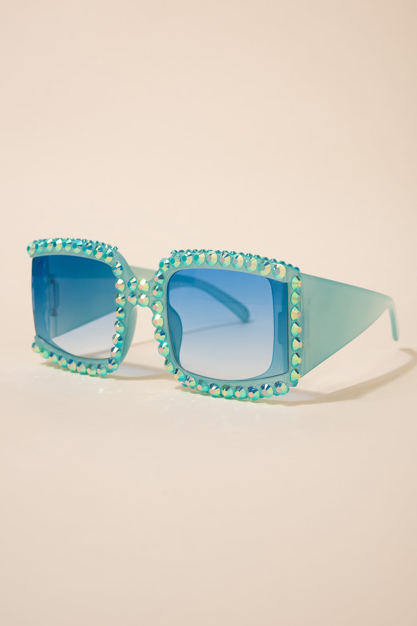 Azura Sparkly Rhinestone Crystal Rectangle Sunglasses