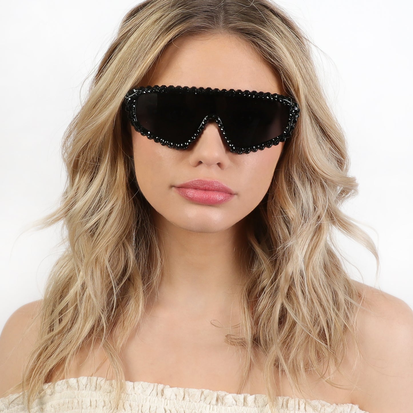 Carmen Sports Style Rhinestone Sunglasses