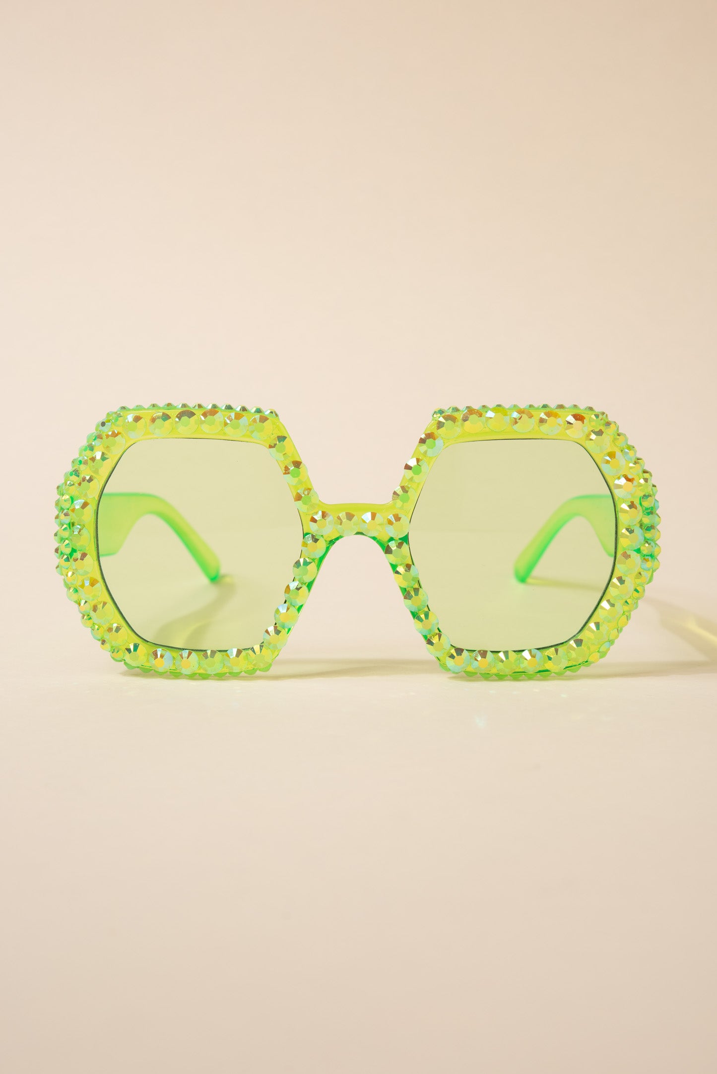 Regina Hexagon Frame Rhinestone Sunglasses