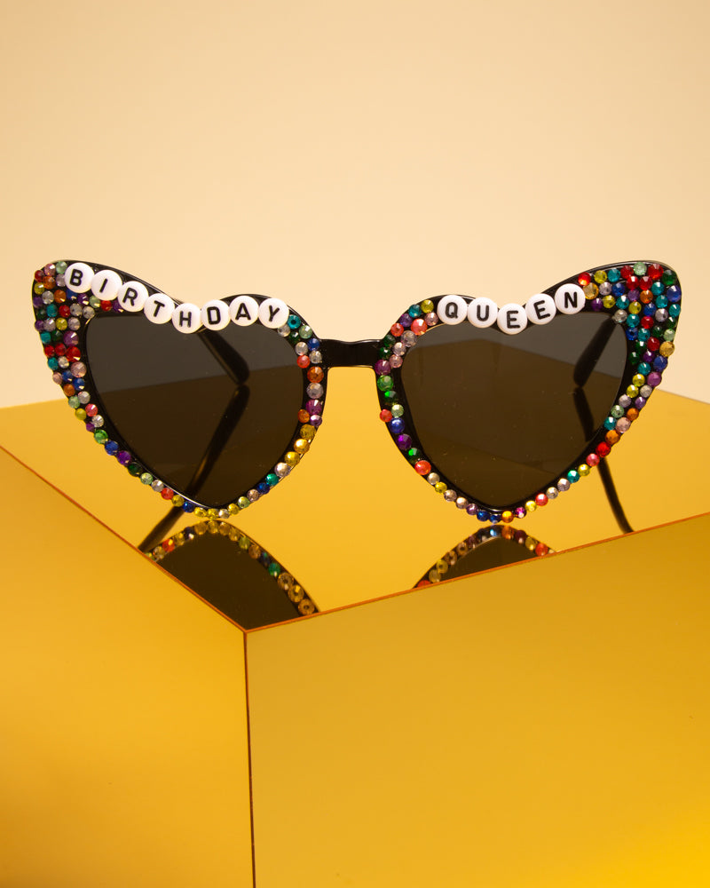 Eliza "Birthday Queen" Fashion Glasses with Colored Crystals