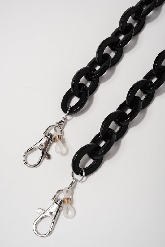 Bailey Glasses & Mask Chain - Black