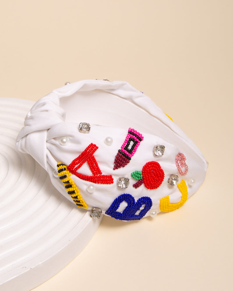 Molly Teacher Appreciation Jeweled Beaded Knotted Headband