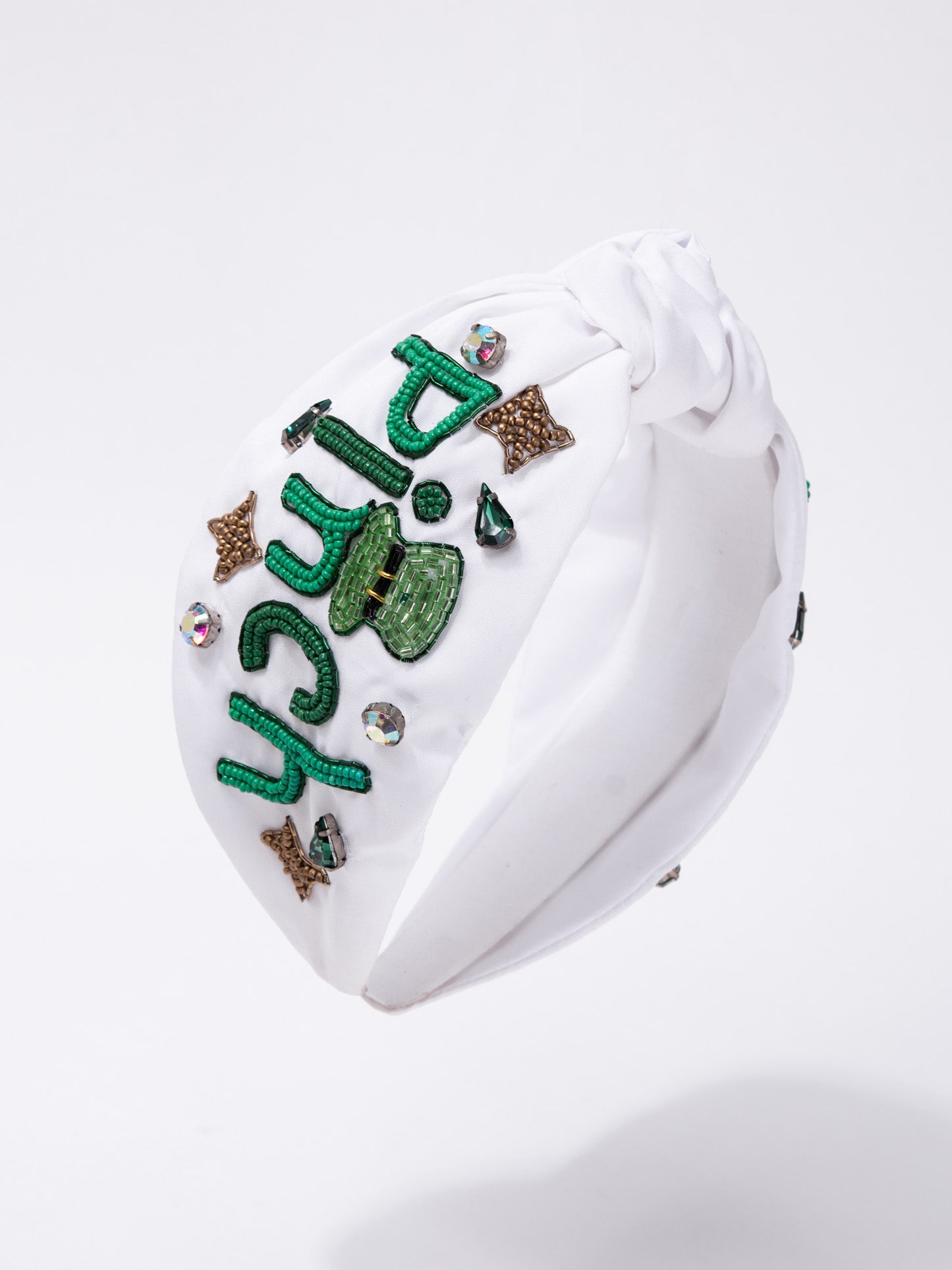 Goldie Shamrock Proof Seed Beaded Headband