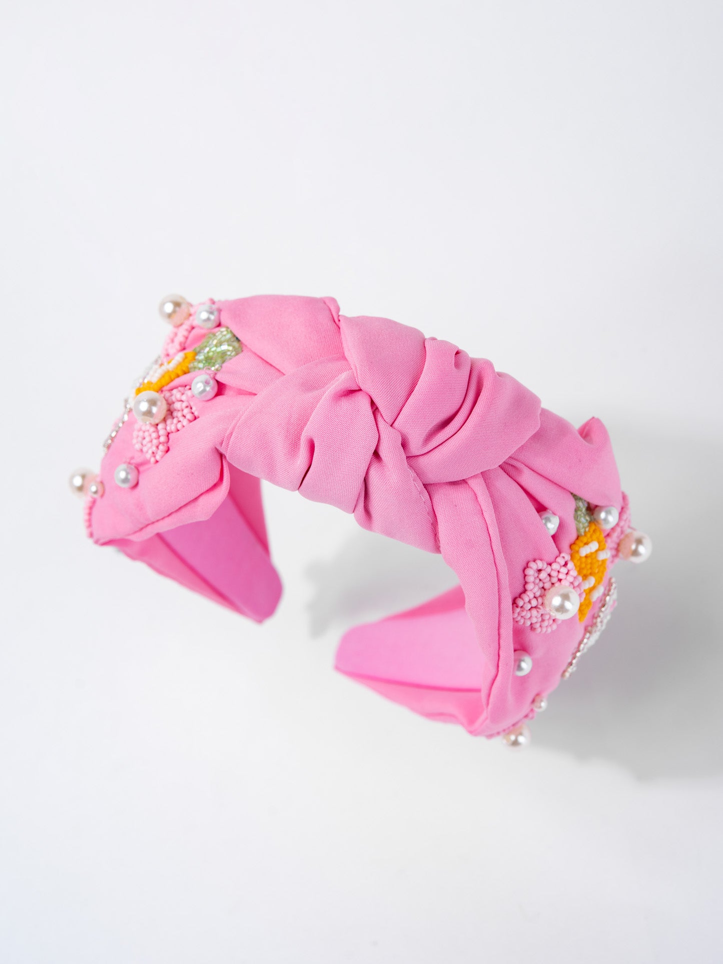 Harper Floral Easter Bunny Beaded Top Knotted Headband