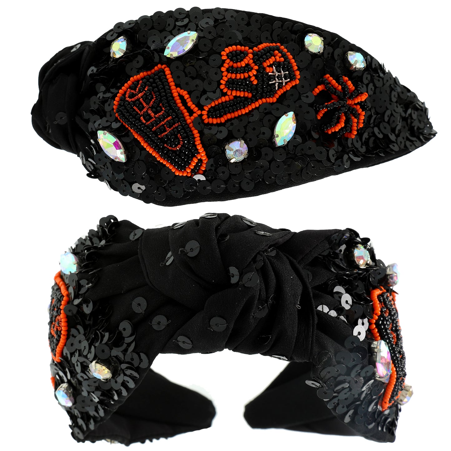 Isabella Number 1 Hand Top Knotted Jeweled Beaded Headband