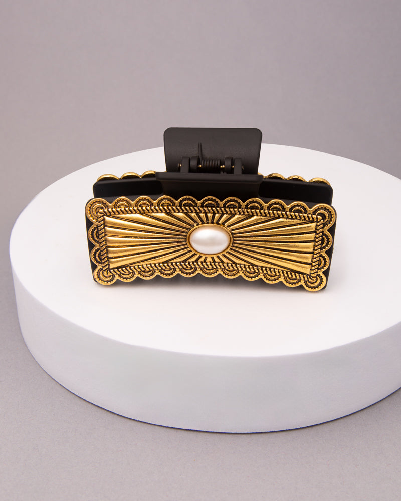 Juliet Western Decorative Jewel Embellished Hair Clip | Gold