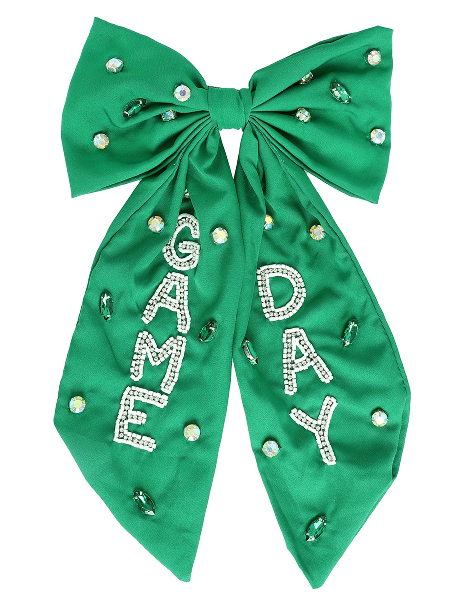 Elizabeth Game Day Gemstone Bow Barrette Hair Clip