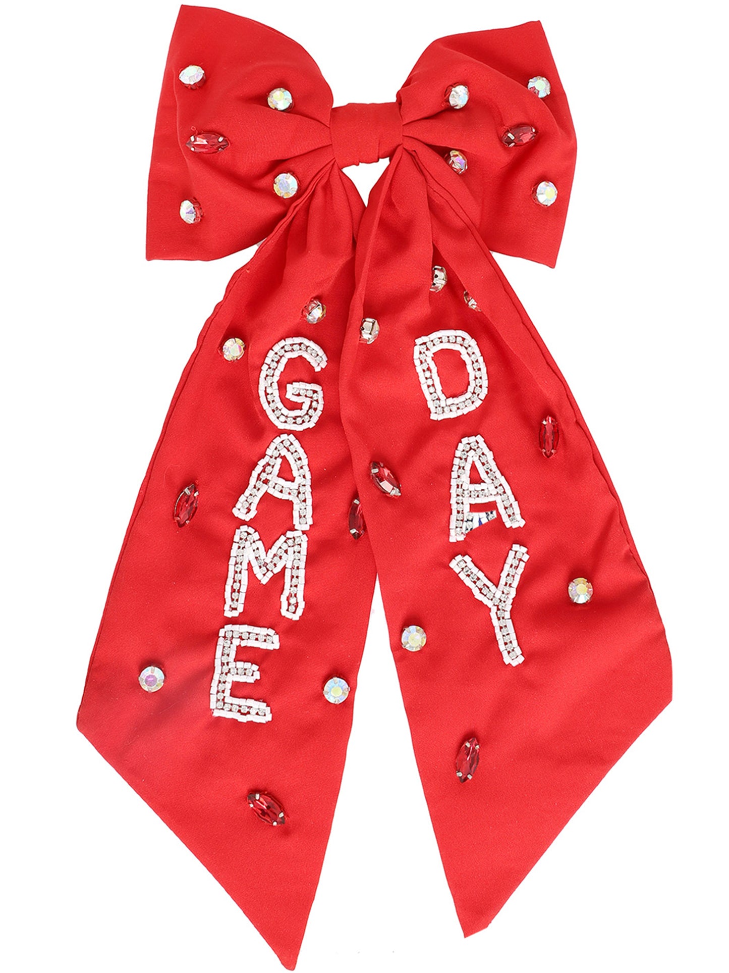 Elizabeth Game Day Gemstone Bow Barrette Hair Clip