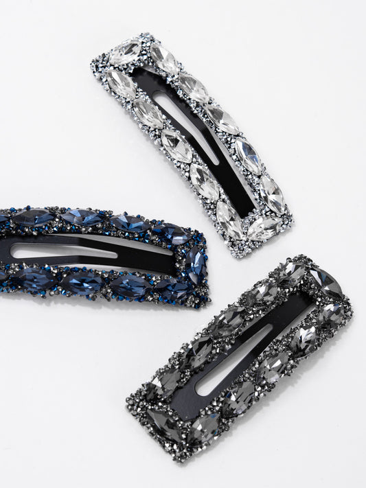 Emma 3 Piece Hair Clip Rhinestone Set