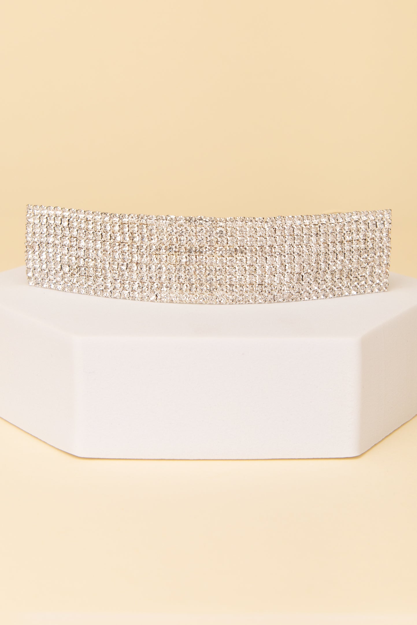 Amara Rhinestone Pavé Rectangular Hair Barrette Clip