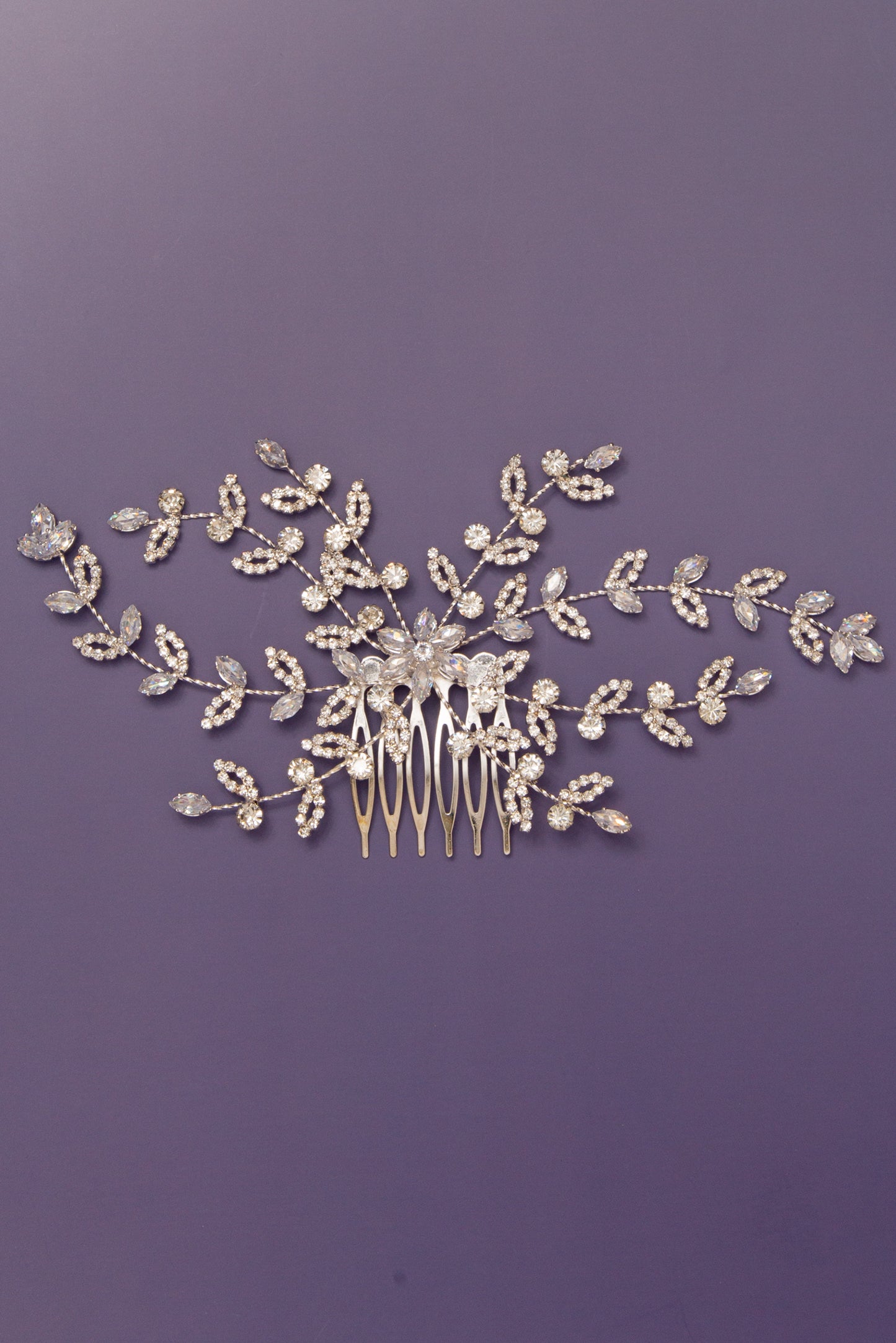Keira Cascading Marquise Vine Crystal Hair Comb