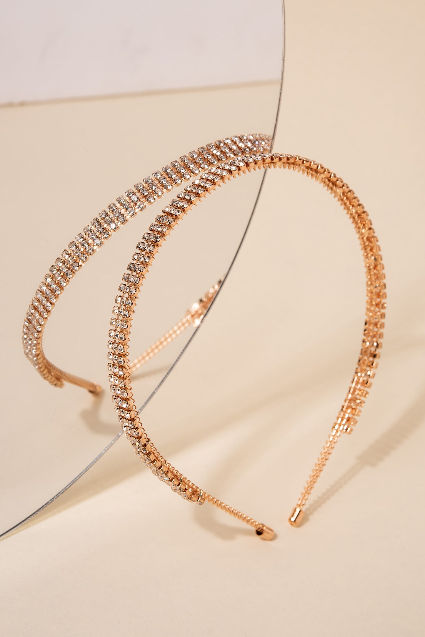 Elizelle 3-Line Rhinestone Headband